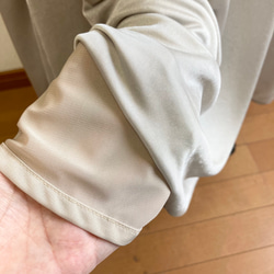 セール価格★とろみスカート❤️艶感サテンの4枚はぎロングスカート　淡いグレー（サイズフリーL〜L L）裏地付き 6枚目の画像