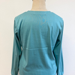 銷售價格★刷新線❤️棉質材料圓領前開口開衫淺藍色（M號） 第9張的照片