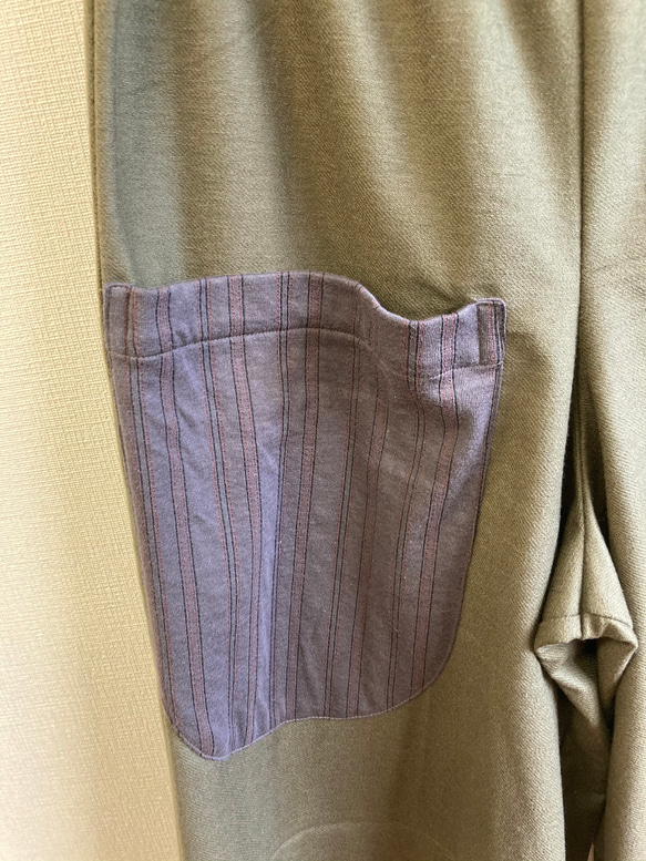 可愛的口袋❤️卡其色條紋口袋寬褲（L〜LL碼免費） 第4張的照片