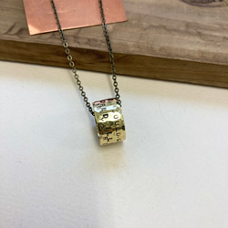 セール価格★2点セット❤️刻印輪のネックレス&リング（真鍮ゴールド） 11枚目の画像