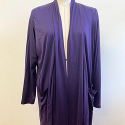 成人開衫❤️和服袖長開衫紫色（尺碼免費L~LL） 第12張的照片