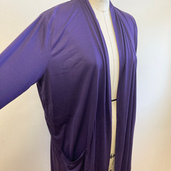 成人開衫❤️和服袖長開衫紫色（尺碼免費L~LL） 第15張的照片