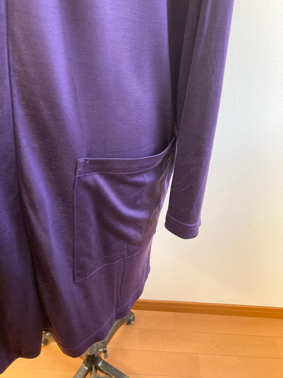 成人開衫❤️和服袖長開衫紫色（尺碼免費L~LL） 第16張的照片