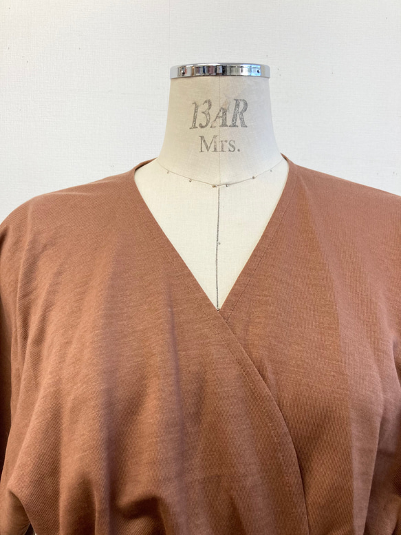 促銷價❤️ Cache-coeur 寬四分之三袖開衫兵馬俑橙色（尺碼免費 L ~ LL） 第4張的照片