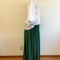 促銷價 ★ 成人超長 ❤️ 聚攏長裙 綠色（尺碼免費 L ~ LL） 第3張的照片