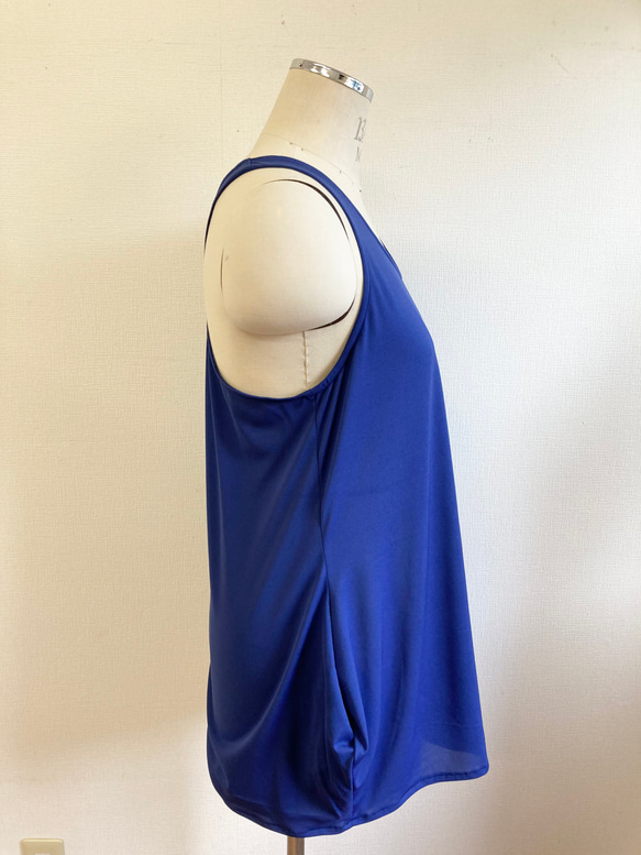 促銷價格 ★ 運動背心❤️ 側面設計背心束腰外衣藍色（尺碼免費 M ~ L） 第6張的照片