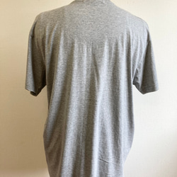 セール価格★リメイクTシャツ❤️パッチワーク風半袖Tシャツチュニック　グレー水色（サイズ LL） 10枚目の画像