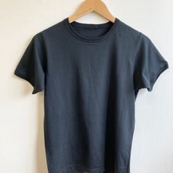 セール価格★リメイクTシャツ❤️ボーダー柄フリルのノースリーブTシャツ 黒（サイズ L） 3枚目の画像