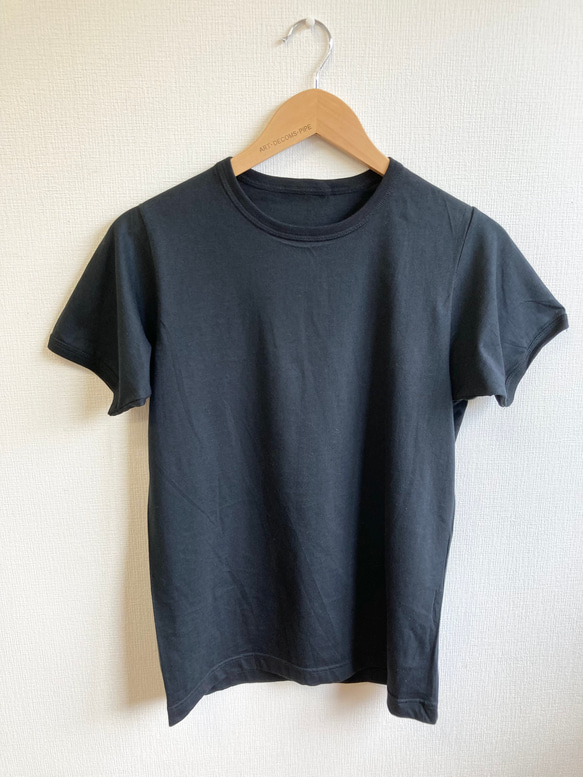 セール価格★リメイクTシャツ❤️ボーダー柄フリルのノースリーブTシャツ 黒（サイズ L） 3枚目の画像