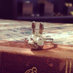 促銷價 ★ 可愛❤️ 兔子戒指 9 號（黃銅金） 第5張的照片