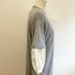 促銷價 ★ Remake knit ❤️ 短袖針織衫，可拆卸 8 長襯衫袖 灰色（尺寸 L） 第4張的照片