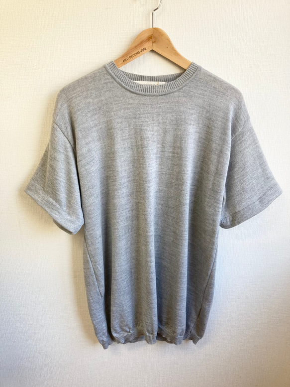 促銷價 ★ Remake knit ❤️ 短袖針織衫，可拆卸 8 長襯衫袖 灰色（尺寸 L） 第8張的照片