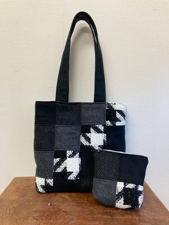 ハンドメイド のがす 市松模様 ショルダーバッグ 格子柄