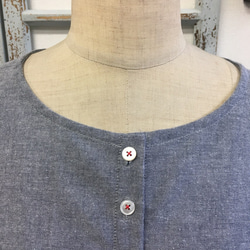 セール価格❤️ナチュラルコットンストライプ柄袖のドルマンブラウス（サイズフリーM〜L） 4枚目の画像