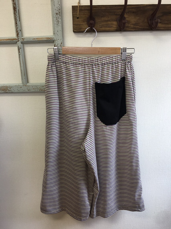 熱門再次上架x2 Easy Chin Wear❤️寬口袋寬鬆褲裝，帶邊框圖案淺灰色x黑色（免費L-LL尺寸 第4張的照片