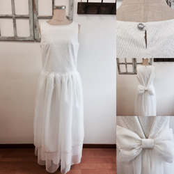 Sale price ★ 新娘第二場派對❤️ 2way 蕾絲薄紗緞帶柔軟婚紗（尺碼免費 L 11-13） 第2張的照片