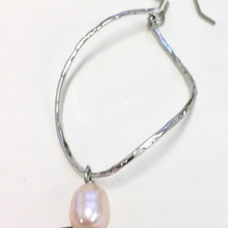 促銷價❤️ 2件套❗️ 橙色淡水珍珠葉狀耳環&amp;手鍊 鍍銀（長4.5cm） 第10張的照片