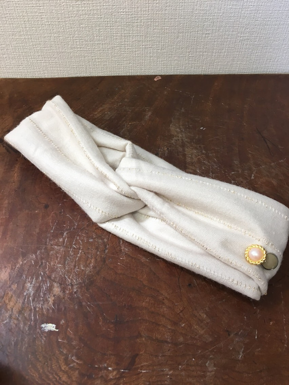 Kiratsu和黃金跛腳邊境❤️柔軟的針織絞束發帶（無大小M〜L） 第4張的照片