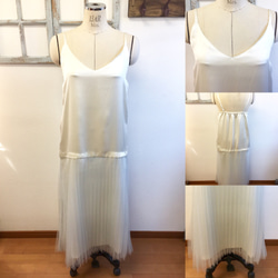 促銷價★重複喜歡可愛的❤薄紗手風琴裙吊帶背心緞面連衣裙（尺碼免費M~L） 第1張的照片