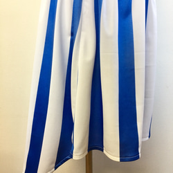 銷售價格★還建議您使用Tage服裝❤️藍色條紋V領腰圍聚攏連衣裙（尺寸免費L〜LL） 第5張的照片