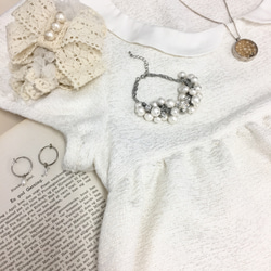 夏季幸運包2018️️第二方禮服及配飾5件套白色×珍珠 第2張的照片