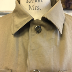 男女兼用❤コットン素材のカバーオールジャケット ベージュ（男女フリー  メンズ ML、レディース L〜L L） 4枚目の画像