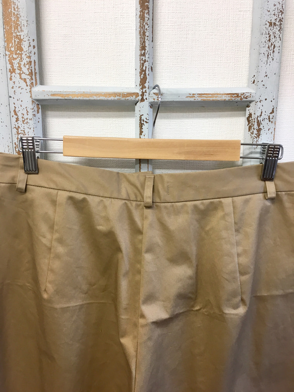成人Chinopan❤寬大褲子米色與斑紋棉材料（尺寸免費L） 第7張的照片