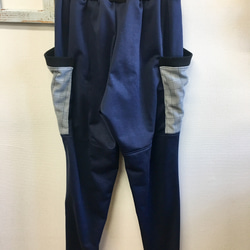 促銷價★男女通用雙格子口袋運動衫海軍藍（男士自由男士L，女士LL） 第7張的照片