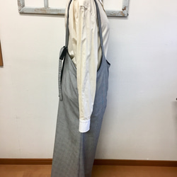 銷售價格★格倫格子❤️寬褲子配吊帶Salopette灰色（尺寸M〜L） 第4張的照片