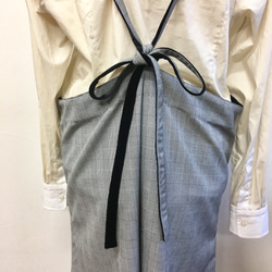 銷售價格★格倫格子❤️寬褲子配吊帶Salopette灰色（尺寸M〜L） 第6張的照片