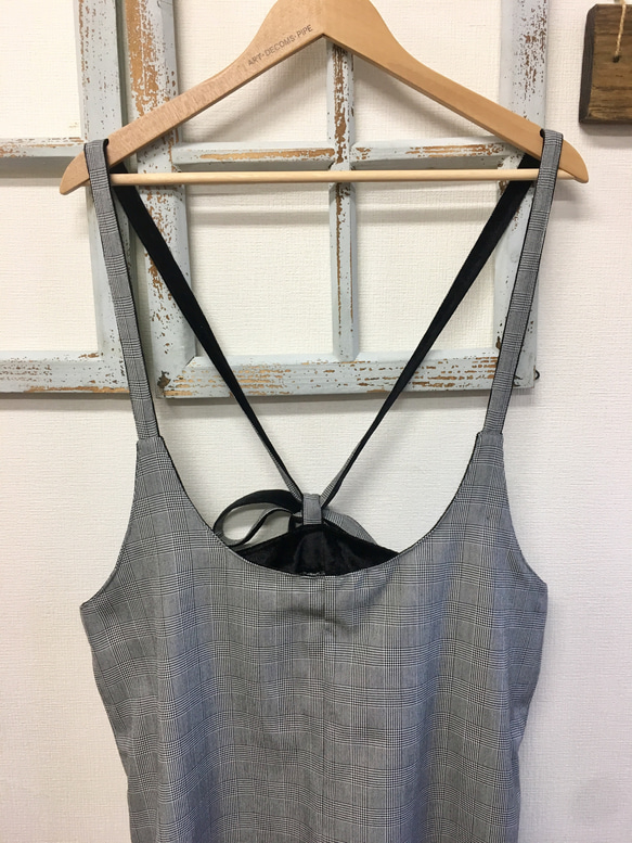 銷售價格★格倫格子❤️寬褲子配吊帶Salopette灰色（尺寸M〜L） 第8張的照片