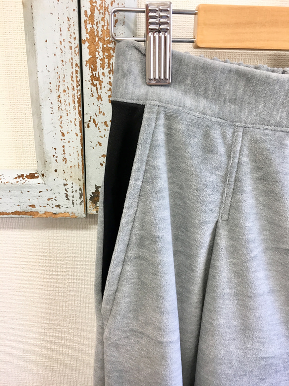 促銷價★柔軟絲絨❤️七分長款運動褲，絲絨材質灰色（M碼） 第6張的照片