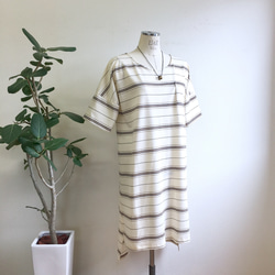 銷售價格★涼爽的夏天❤️Polo衫材料長背T卹連衣裙（免費L〜LL碼） 第5張的照片