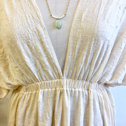 促銷價★成人針織連衣裙❤️皺紋V領杜爾曼袖連衣裙（無尺寸L-LL） 第4張的照片