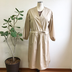 促銷價★ 大人可愛❤️ Cache-coeur 連衣裙米色（尺碼 L~LL） 第6張的照片