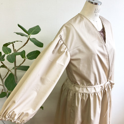 促銷價★ 大人可愛❤️ Cache-coeur 連衣裙米色（尺碼 L~LL） 第8張的照片
