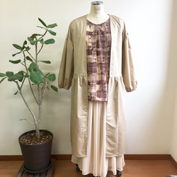 促銷價★ 大人可愛❤️ Cache-coeur 連衣裙米色（尺碼 L~LL） 第12張的照片