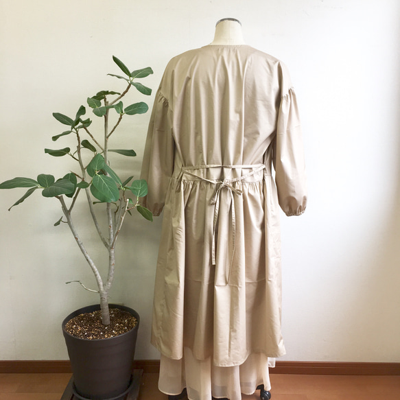 促銷價★ 大人可愛❤️ Cache-coeur 連衣裙米色（尺碼 L~LL） 第13張的照片