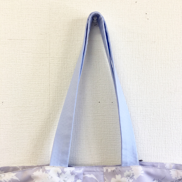 促銷價 ★ 獨一無二❗️ 可愛環保袋❤️ 花卉圖案切換布托特包 中號（紫色） 第5張的照片