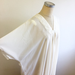 促銷價★獨一無二❗️成人透視❤️V領雪紡連衣裙米白（無尺碼L-LL） 第4張的照片