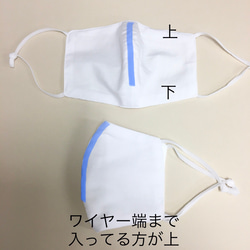 人氣再次上架❗️2件套❤️ 3D口罩棉紗材質金屬絲 白色（成人正常尺寸） 第2張的照片