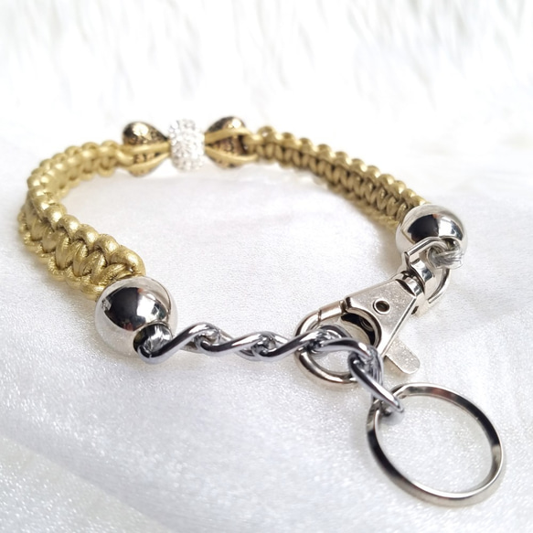 ハート型のリボン♪本革紐編み【首輪orチョーカー】[お好きな色の革編み]クロムハートリボン　クラシカルレトロ 6枚目の画像