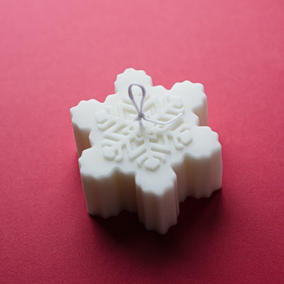 雪華　雪の結晶のソイキャンドル ⑥ 6枚目の画像