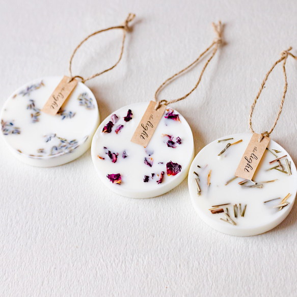 火を灯さないアロマキャンドル ソイワックスプレート 3点セット