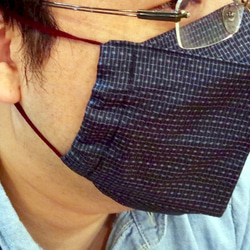 絹100％大島紬のおしゃれマスク、肌に優しく付け心地抜群。礼服にも使えるハンドメイドマスク2020 4枚目の画像