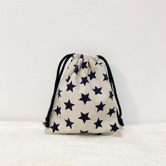 送料無料❤【入園・入学】高学年まで大人も使えるシンプル星柄のオシャレコップ袋 1枚目の画像