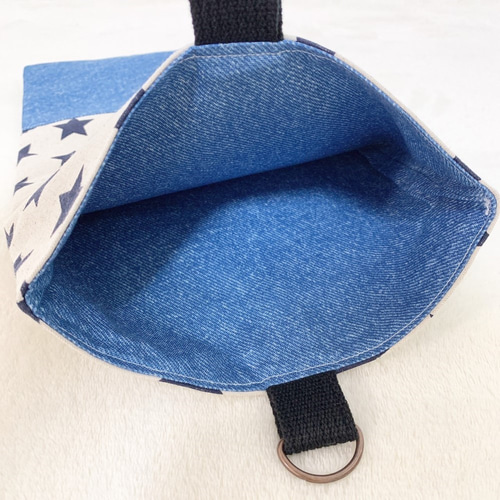 送料無料❤【入園・入学】高学年まで使えるシンプルデニム×星柄