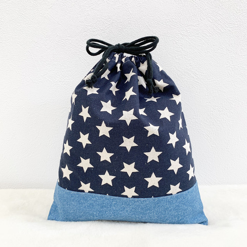 送料無料❤【入園・入学】高学年まで使えるシンプルデニム×星柄お買い得5点セット 送料無料❤【入園・入学】高学年まで使えるシンプルデニム×星柄