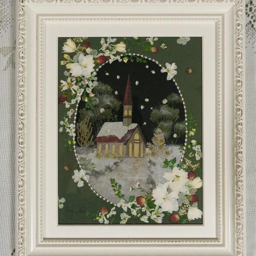 押し花アート〜遥かなる草原〜 押し花額 風景画 絵画 アート インテリア雑貨 押し花アート〜遥かなる草原〜 押し花額 風景画 絵画 アート