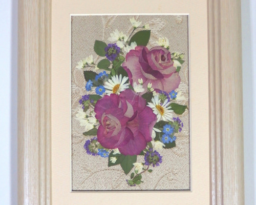 押し花専用額 押し花アート 不思議な花倶楽部 薔薇 バラ 押し花アート額【タテ54cm×ヨコ45cm】 薔薇 - メルカリ